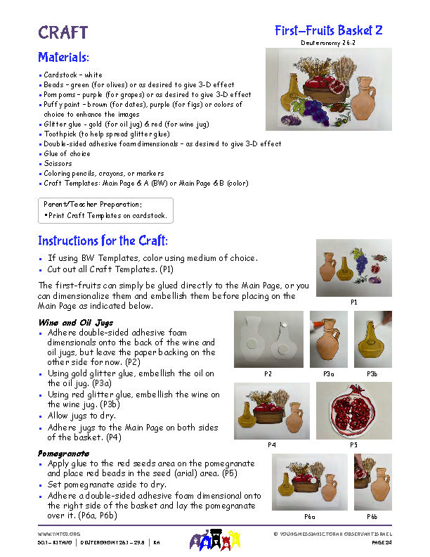 Craft Instructions - First-Fruits Basket 2