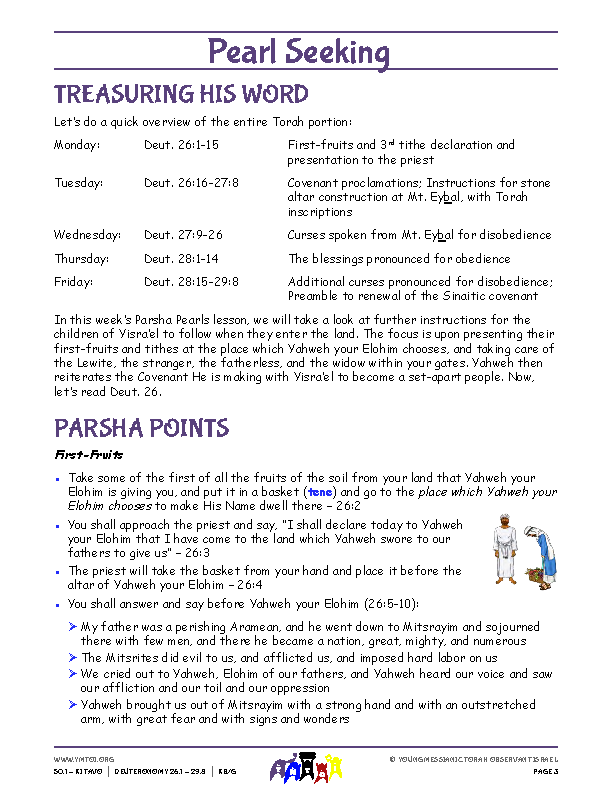 Parsha Points (main lesson content)