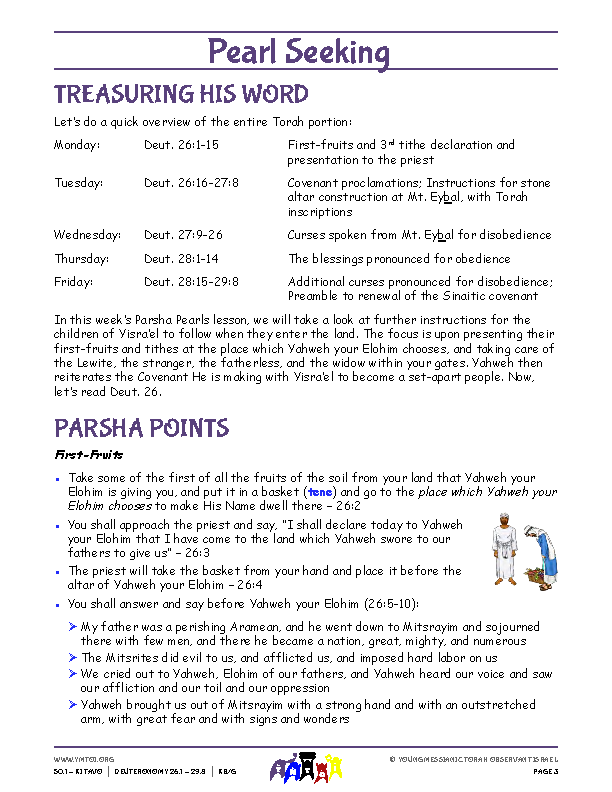 Parsha Points (main lesson content)