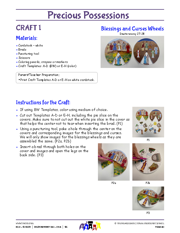Craft 1 Instructions - Blessings & Curses Wheel