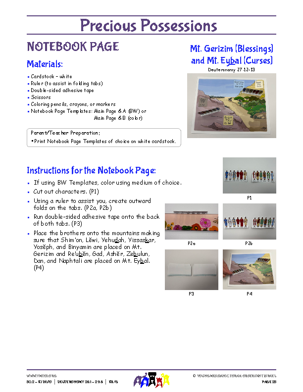 Notebook Page Instructions