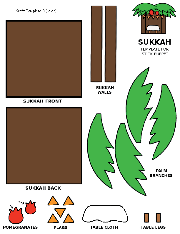 Craft Template B (color) Sukkah