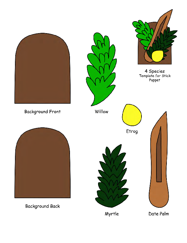 4 Species - Template for Stick Puppet