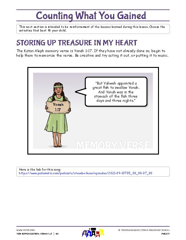 Storing Up Treasure in My Heart (memory verse)