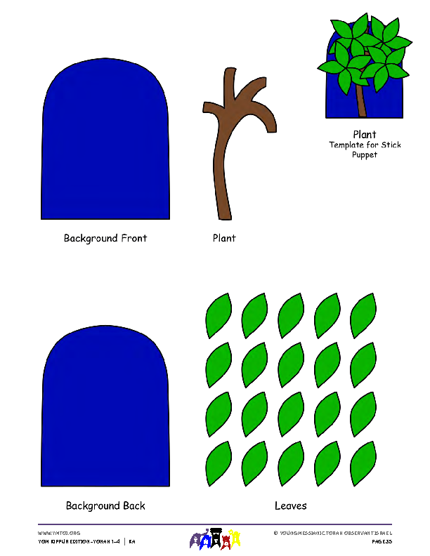 Plant - Template for Stick Puppet