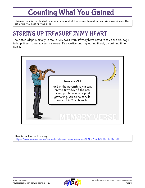 Storing Up Treasure in My Heart (memory verse)