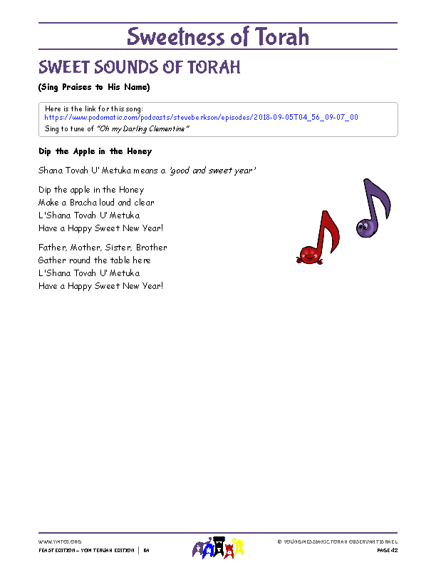 Sweet Sounds of Torah (song corresponding to the parsha)