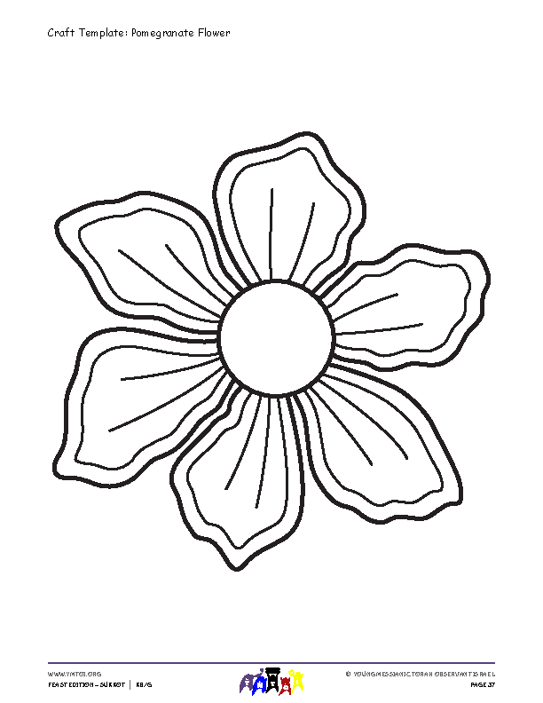 Craft Template: Pomegranate Flower