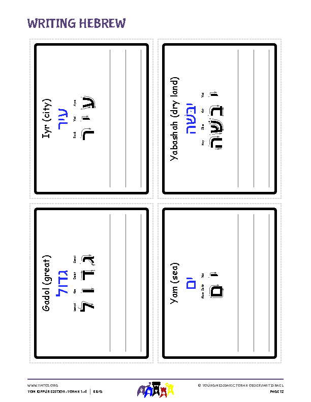 Writing Hebrew