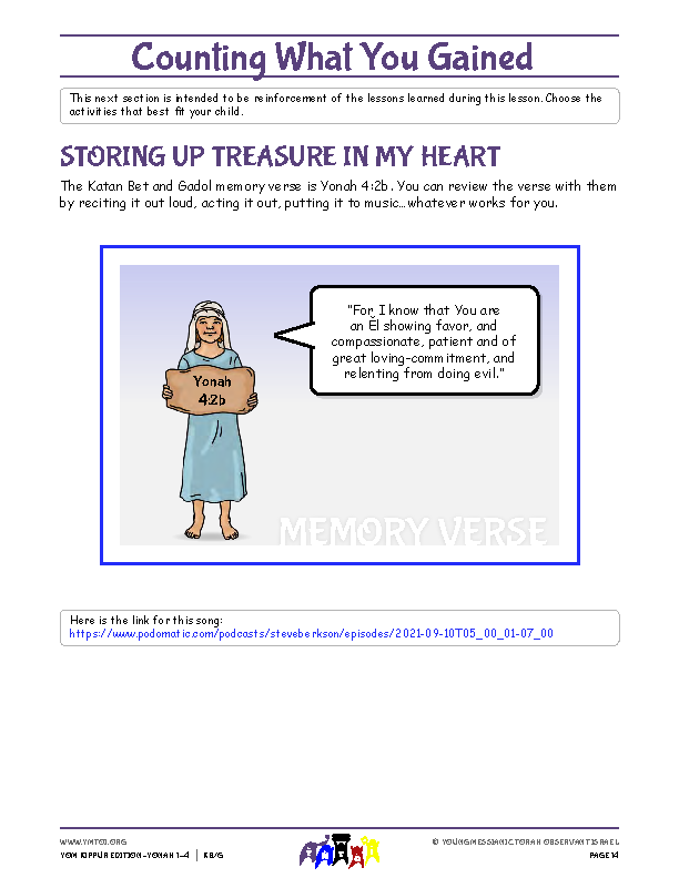 Storing Up Treasure in My Heart (memory verse)