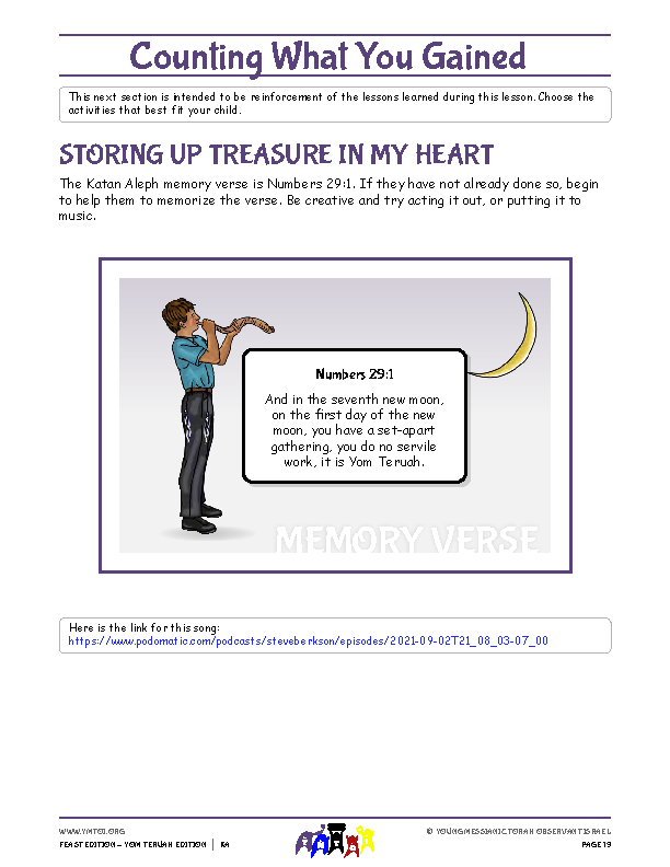 Storing Up Treasure in My Heart (memory verse)