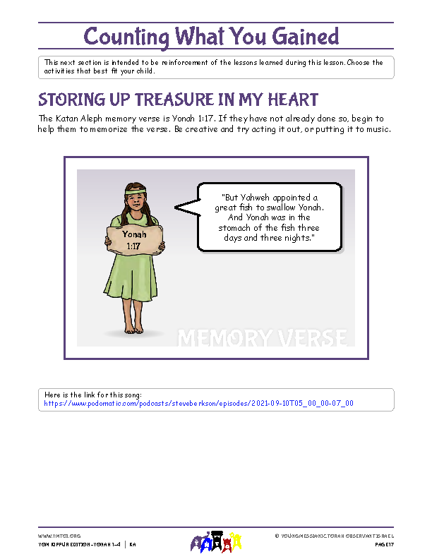 Storing Up Treasure in My Heart (memory verse)