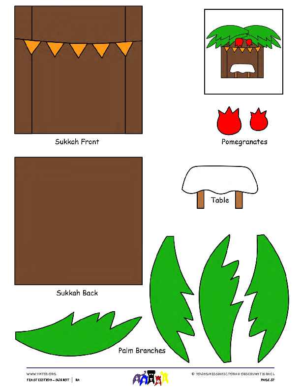 Sukkah - Template for Stick Puppet