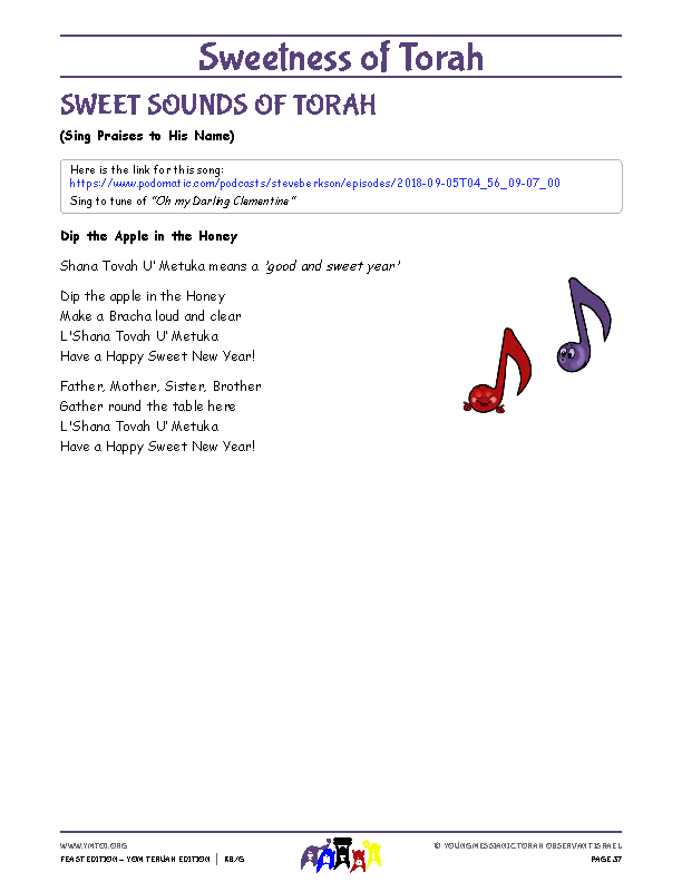 Sweet Sounds of Torah (song corresponding to the parsha)
