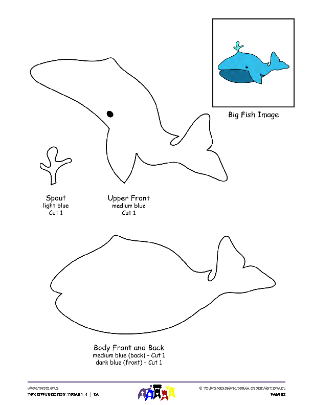 Big Fish - Template for Finger Puppet