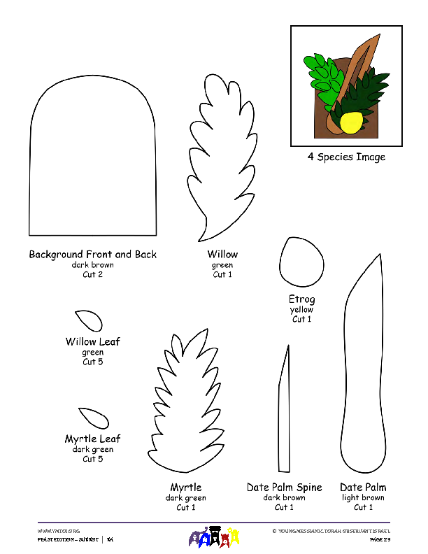 4 Species - Template for Finger Puppet
