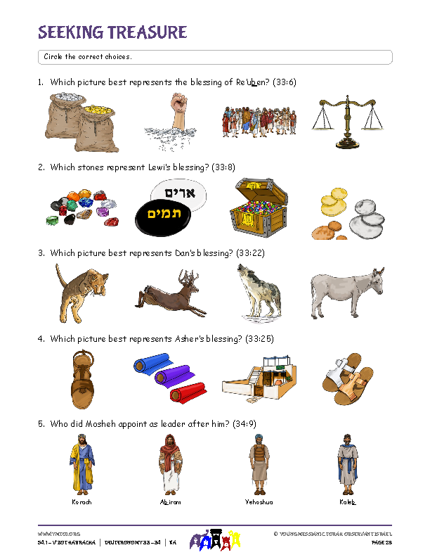 Seeking Treasure (questions from the parsha)