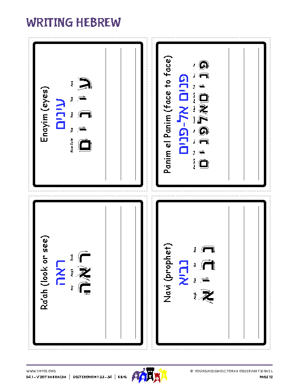 Writing Hebrew