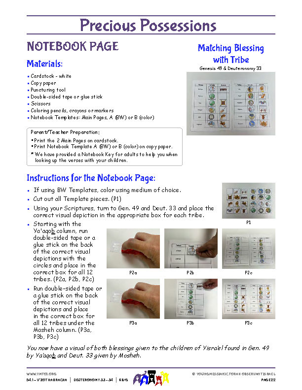 Notebook Page Instructions