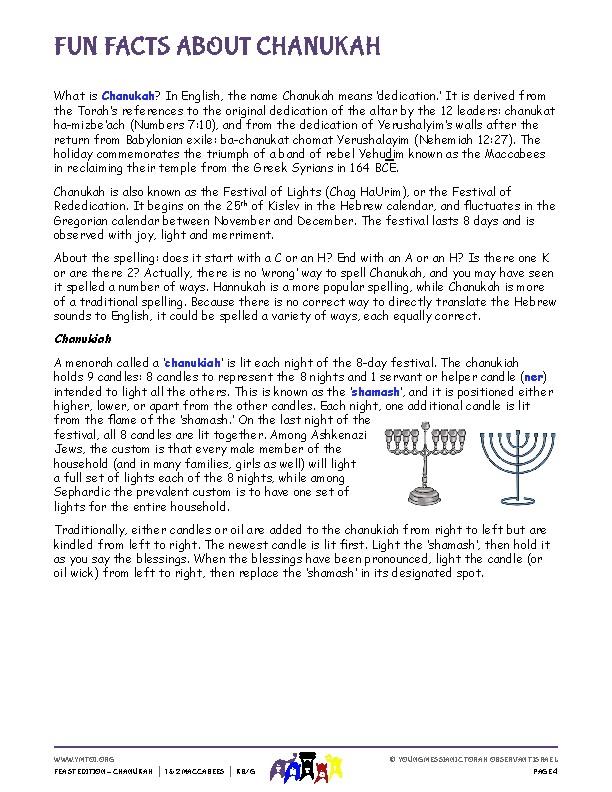 Fun Facts About Chanukah