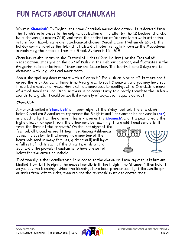 Fun Facts about Chanukah