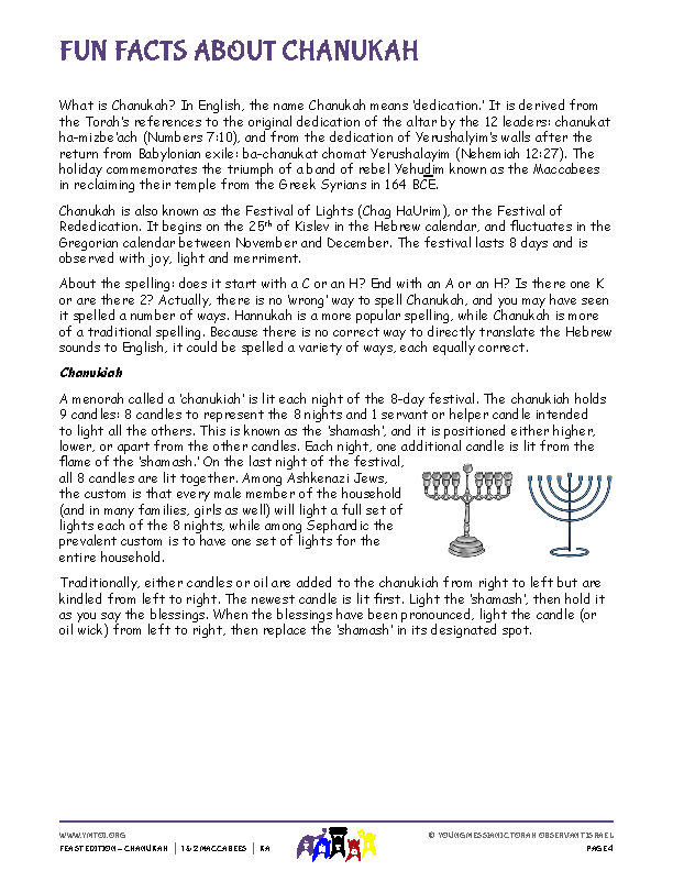 Fun Facts About Chanukah