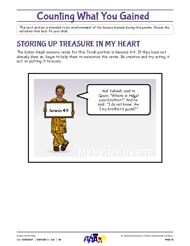 Storing Up Treasure in My Heart (memory verse)