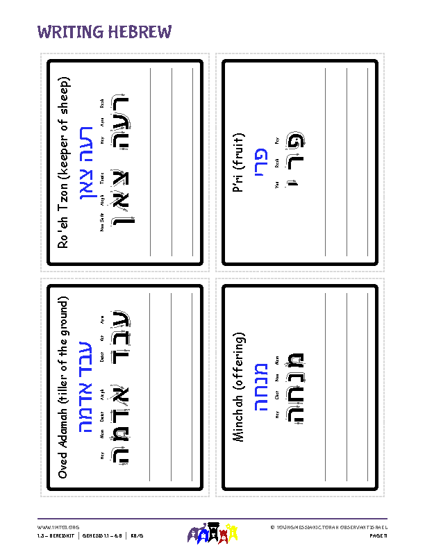 Writing Hebrew