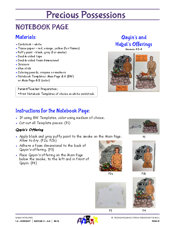 Notebook Page Instructions