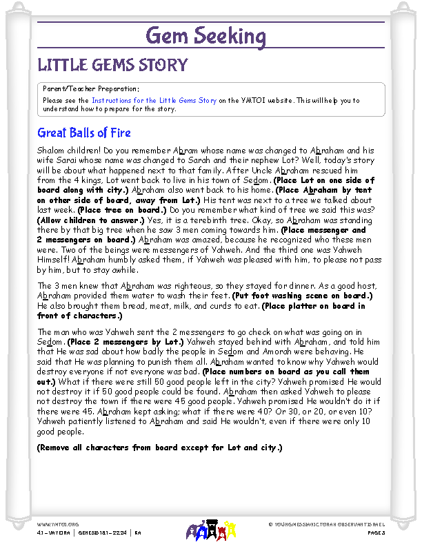 Little Gems (story for younger children)