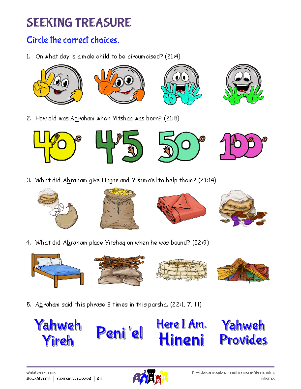 Seeking Treasure (questions from the parsha)