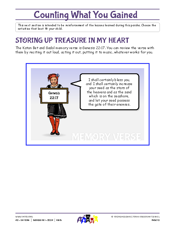 Storing Up Treasure in My Heart (memory verse)