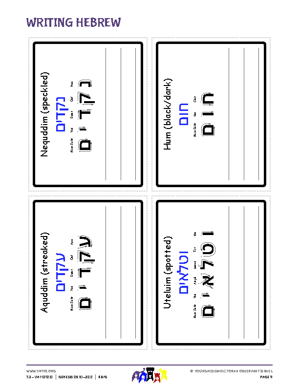 Writing Hebrew