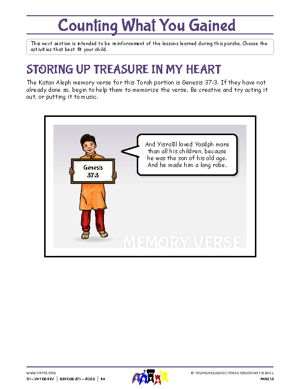 Storing Up Treasure in My Heart (memory verse)