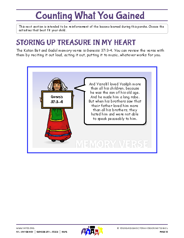 Storing Up Treasure in My Heart (memory verse)