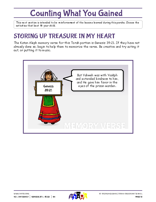 Storing Up Treasure in My Heart (memory verse)