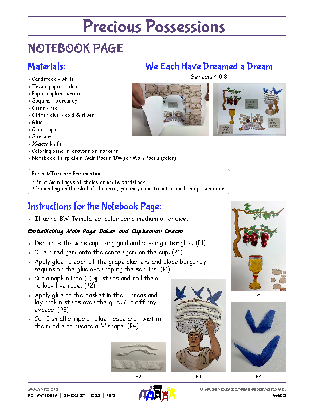 Notebook Page Instructions