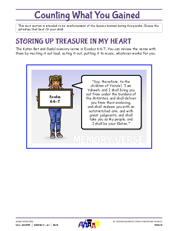 Storing Up Treasure in My Heart (memory verse)