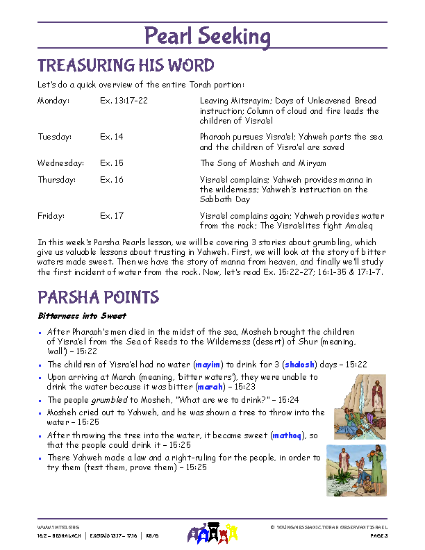 Parsha Points (main lesson content)