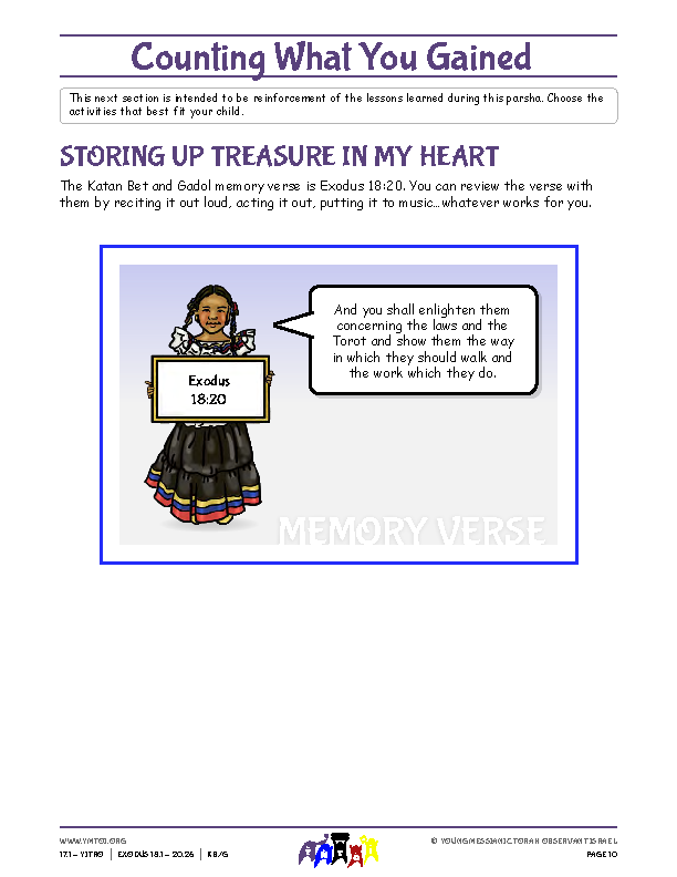 Storing Up Treasure in My Heart (memory verse)