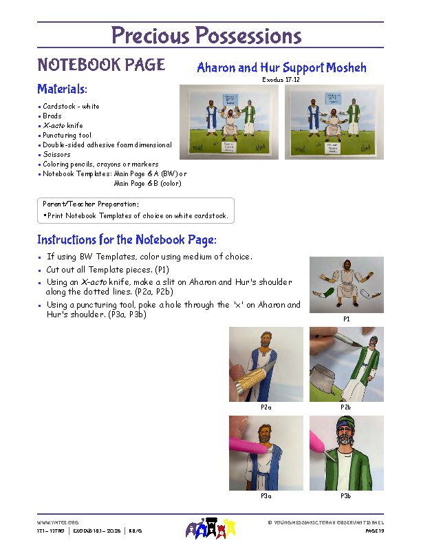 Notebook Page Instructions