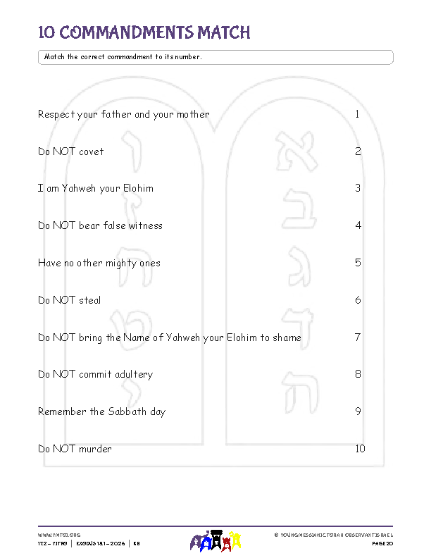 10 Commandments Match