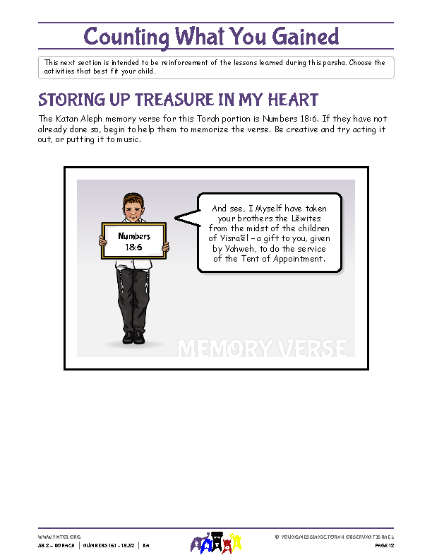Storing Up Treasure in My Heart (memory verse)