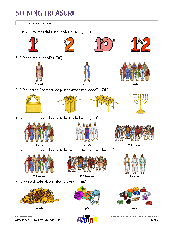 Seeking Treasure (questions from the parsha)