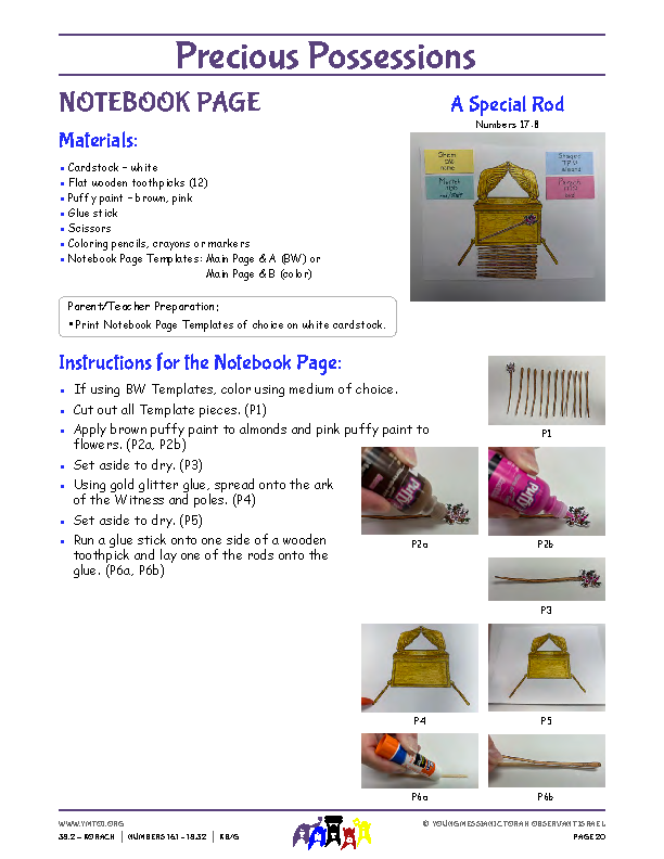 Notebook Page Instructions