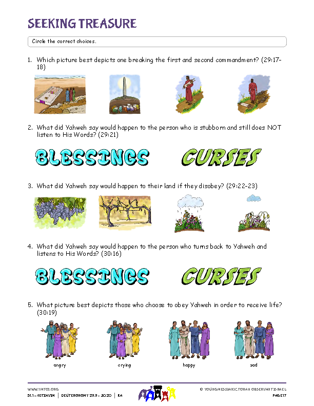 Seeking Treasure (questions from the parsha)