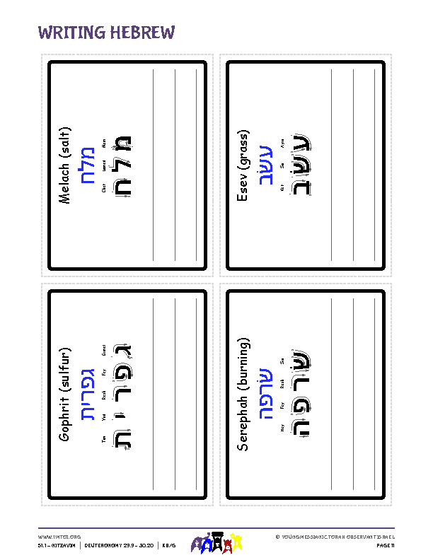 Writing Hebrew