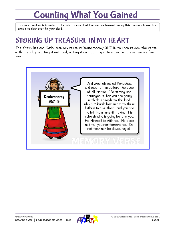 Storing Up Treasure in My Heart (memory verse)