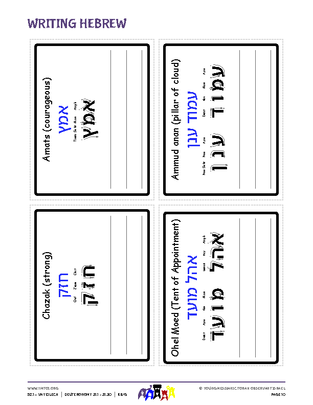 Writing Hebrew